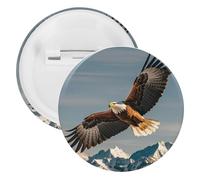Eagles Badge Metal Round Pins, Lightweight Brooch for Backpack, Fashion Button Pins Badge for Shirts, Jackets, Shawl Coat, Unisex, 12PCS, Tinplate, metal round pins