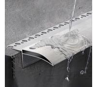 Eagle's Beak Drip Lines Rain Diverter Strip, Eave Waterproof Aluminum Strip Wall Protective Device, Building Eaves Nosing Drip Channel Cuttable(1.7m/5.6ft)