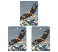 Eagles Car Air Freshener, 3 Pcs Square Hanging Air Freshener Cards, Long Lasting Fragrance Scented Cards for Car, Home, Office White-style