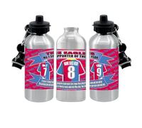 Eagles (Crystal) Palace Personalised Football Shirt Silver Aluminium Two Lid Unisex Water Bottle Gift