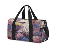Eagles Flower Floral Sport Duffel Bags for Kids Girls Boys Women Men Overnight Weekender Travel Bag Tote Carry Gym Casual Duffel Bags