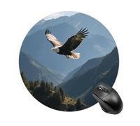 Eagles Fly in The Valley Gaming Mousepads Cute Mousepad for Women Round Mouse Pad with Non-Slip Rubber Base Washable Mouse Mat for Laptop Computer Home Office Desk 7.8 X 7.8 Inch