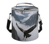Eagles Fly in The Valley Lunch Bag 15L, Insulated Picnic Basket with Leakproof Design - Large Cooler Tote for Camping, Beach, Hiking & Groceries