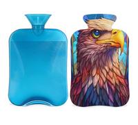 Eagles Head Ethnic Bird Hot Water Bottle with Cover, 2L Hot Water Bag for Pain Relief, Neck and Shoulder, Hand Feet Warmer