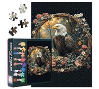 Eagles in the Forest Jigsaw Puzzles 1000 Pieces for Adults Roses and Wildflowers Puzzle 1000 Pieces Funny Challenging Suitable for Game Nights Adult and Adolescent Family Toy Size: 70x50cm