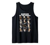 Eagles of The World Bird Chart Golden Bald Harpy Raptor Tank Top