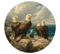 Eagles on The Coast Puzzles Gemusterte Nachhaltige Puzzles Für Erwachsene Hochwertige Holzspielpuzzles 1000pcs (67.5x67.5cm)