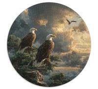 Eagles Perched Atop The Mountain Trees Jigsaw Puzzles. 1000pcs (67.5x67.5cm) Whimsical Challenge Toy for Educational Games Gifts