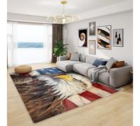 Eagles Rug - Bald Eagle Rug, Patriotic Independence Day American Flag Rugs for Living Room Bedroom, Washable Non Slip Soft Small Carpet, Patterned Area Rugs & Home Decor 40x60 cm