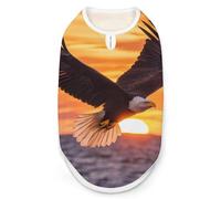 Eagles Soaring Over Ocean Sunset Dog Clothes Fashionable Sleeveless Pet Vest Puppy Breathable Shirts for Small Medium Dogs Cat XL