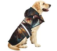 Eagles Waterproof Dog Raincoat And Rain Jacket With Hood, Reflective Strips And Adjustable Belly Strap, Fits Small To Large Dogs