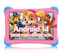 EagleSoar Kids Tablet 10 inch Android 14 with Case, Octa-core 10GB+64GB/512GB Expansion with Kids App，kids for tablets Parental Control, WiFi Dual Camera (pink)