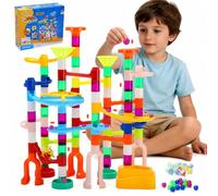 EagleStone 105PCS Marble Run Kit Marble Maze Construction Building Toy Set