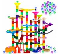 EagleStone 30 Glow in the Dark Marbles Marble Run Building Kit