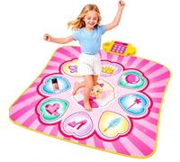 EagleStone Princess Dance Mat, Light Up Dance Pad, Kids Musical Play Mat | With 9 Light-Up Patterns, 8 Game Levels, 3 Difficulty Settings, Piano Mode, 8 Demo Songs, 7 Volume Levels, for Kids Ages 3-8