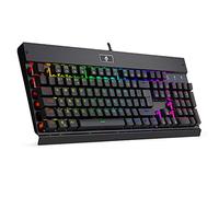 EagleTec KG010 Pro Mechanical Keyboard RGB LED Backlit with Brown Switches Wired 104 Keys for Windows PC Gaming and Office, UK QWERTY (Black)