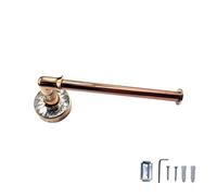 EagleWiz Rose Gold Crystal Toilet Tissue Paper Roll Holder Excellent Copper Finish Wall holder With General Wall Fittings Bathroom Accessory (ResGoldSimple)