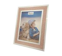 EagleWiz RoseGold Glitter Mirror Sparkle Photo Glass Bling Rose Gold Pink Sparkle Picture Frame Wedding family photo frame 8x6 inches