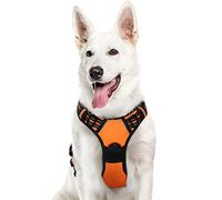 Eagloo Dog Harness Large Dog, No Pull Harness with Front Back Clips, Adjustable Pet Walking Vest, Soft Padded Pet Vest, Reflective No-Choke Breathable with Easy Control Handle, Orange, XL