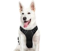 Eagloo Dog Harness Large Dog, No Pull Harness with Front Back Clips, Adjustable Pet Walking Vest, Soft Padded Pet Vest, Reflective No-Choke Breathable with Easy Control Handle, Black, XL