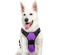 Eagloo Dog Harness Large Dog, No Pull Harness with Front Back Clips, Adjustable Pet Walking Vest, Soft Padded Pet Vest, Reflective No-Choke Breathable with Easy Control Handle, Purple, XL
