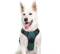 Eagloo Dog Harness Large Dog, No Pull Harness with Front Back Clips, Adjustable Pet Walking Vest, Soft Padded Pet Vest, Reflective No-Choke Breathable with Easy Control Handle, Dark Green, XL