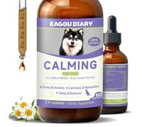 EagouDiary Dog Calming Drops - Anxiety and Stress Relief for Dogs, Separation,Storms,Fireworks,Thunder Anxiety Support,Dog Sleep Aid Calming Supplement with Chamomile, L-Theanine & L-Tryptophan/60 ml