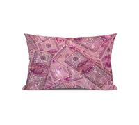 EAGSTS Pink Glitter Money Pillows Aesthetic 2000s Vintage Pillow Case Cute Preppy Banner for Teen Girl Bedroom Classroom College Dorm Home Living Room Birthday Party Decor 12x20 Inches