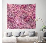 EAGSTS Pink Glitter Money Tapestry Aesthetic 2000s Vintage Tapestries Wall Hanging Cute Preppy Banner for Teen Girl Bedroom Classroom College Dorm Home Living Room Birthday Party Decor 51x60 inch