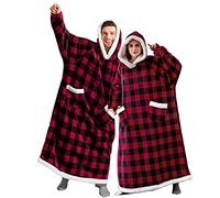 EAHOME Extra Long Hoodie Blanket Sweatshirt 3XL for Women Men 1pcs, Super Warm and Cozy Big Blanket Hoodie, Wearable Flannel Blanket with Sleeves and Pocket
