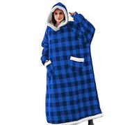 EAHOME Extra Long Hoodie Blanket Sweatshirt 3XL for Women Men 1pcs, Super Warm and Cozy Big Blanket Hoodie, Wearable Flannel Blanket with Sleeves and Pocket