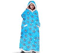 EAHOME Extra Long Hoodie Blanket Sweatshirt 3XL for Women Men 1pcs, Super Warm and Cozy Big Blanket Hoodie, Wearable Flannel Blanket with Sleeves and Pocket