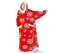 EAHOME Extra Long Hoodie Blanket Sweatshirt 3XL for Women Men 1pcs, Super Warm and Cozy Big Blanket Hoodie, Wearable Flannel Blanket with Sleeves and Pocket