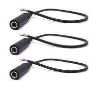 EAHOSUCC 3PCS 0.3M/1FT 6.35mm Female Plug Open End，6.35mm Speaker Wire to Aux 1/4 TS Cable for Replacement 2 Pole Jack Cable Wire