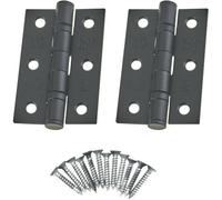 Eai - 3" Internal Door Hinges & Screws G7 Fd30 - 76X50X2mm Square - Black