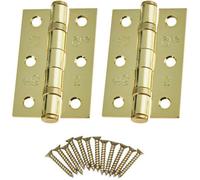 Eai - 3" Internal Door Hinges & Screws G7 Fd30 - 76X50X2mm Square - Pvd Brass