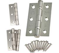 EAI Satin Nickel Door Hinges, 76mm / 3 Inch, 2 Pair