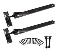 EAI Adjustable Gate Hinges | 1200mm / 48 Inch Heavy Duty Hook and Band Gate Hinges | Black - 1 Pair