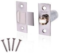 Adjustable Roller Catch Spring Loaded Latch Lock for Internal Doors | Nickel Plated | Pack of 1