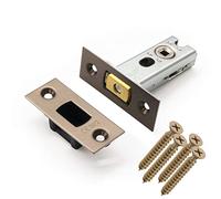 EAI Antique Brass Bathroom Tubular Deadbolt Set, 64mm Case, 44mm Backset