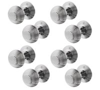 EAI Beehive Door Knobs Satin Chrome | 4 Pairs of Reeded Mortice Knobs (55mm) for Internal Doors