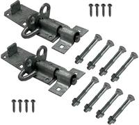 Eai Brenton Pad Lock Bolt Padbolt Lockable Sliding Gate Bolt Heavy Duty 100mm / 4 Inch Galvanised Door & Gate Bolt Pack Of 2