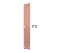 EAI Bronze Door Push Plate, 425 x 75mm Plain Finger Push Plate with Radius Corners Bronze