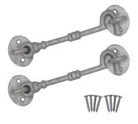 EAI Cabin Hook and Eye Latch - 150mm/6 Inch Galvanised Gate & Door Catch & Fixings for Wooden Gates, Doors & Sheds - 2 Pack