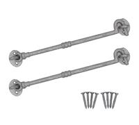 EAI Cabin Hook and Eye Latch - 250mm/10 Inch Galvanised Gate & Door Catch & Fixings for Wooden Gates, Doors & Sheds - 2 Pack