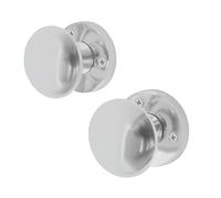EAI Chrome Door Knobs - 1 Pair of Polished Chrome Victorian Mortice Knobs (55mm) for Internal Doors