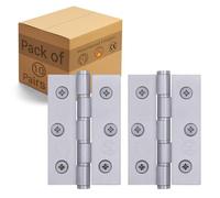 EAI Door Hinges Stainless Steel Washered Butt Door Hinges Fire Rated 3 Inch / 76mm - Satin Stainless - Pack of 10