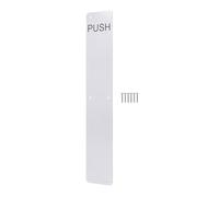 EAI Door Push Plate, 425 x 75mm Engraved Push Finger Plate with Radius Corners Polished Stainless Steel