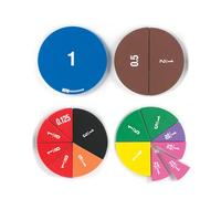 EAI Education Jumbo Magnetic Double-Sided Fraction/Decimal Circles - Set of 51