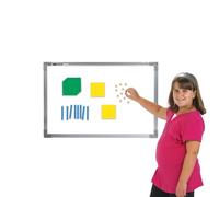 EAI Education Magnetic QuietShape Foam Base Ten Learning Aid - Assorted Colors, Set of 53 (30 Units, 20 Rods, 2 Flats, 1 Thousands Cube) - Recommended for K-6